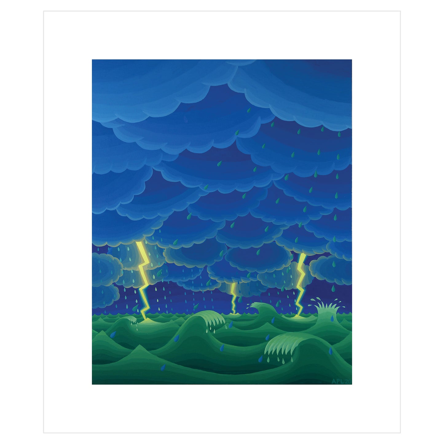 Seascape with Lightning