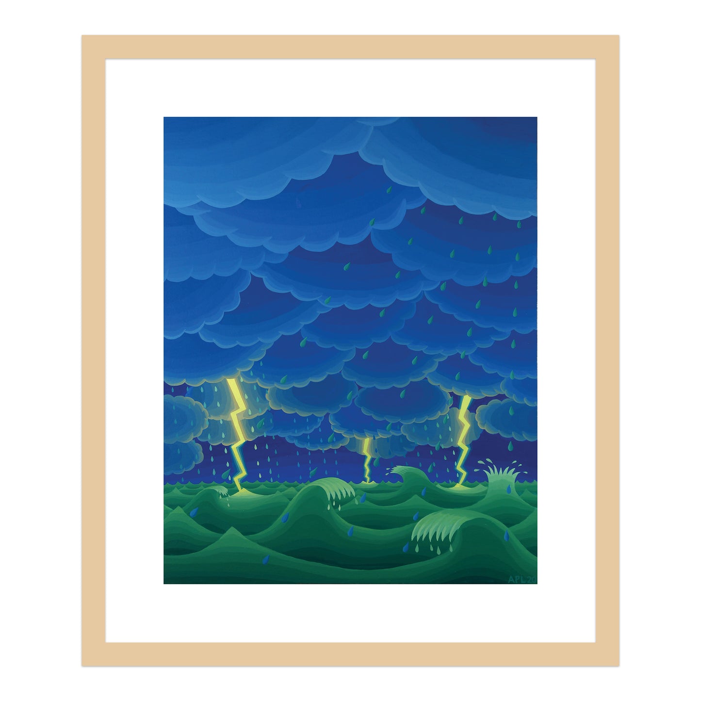 Seascape with Lightning
