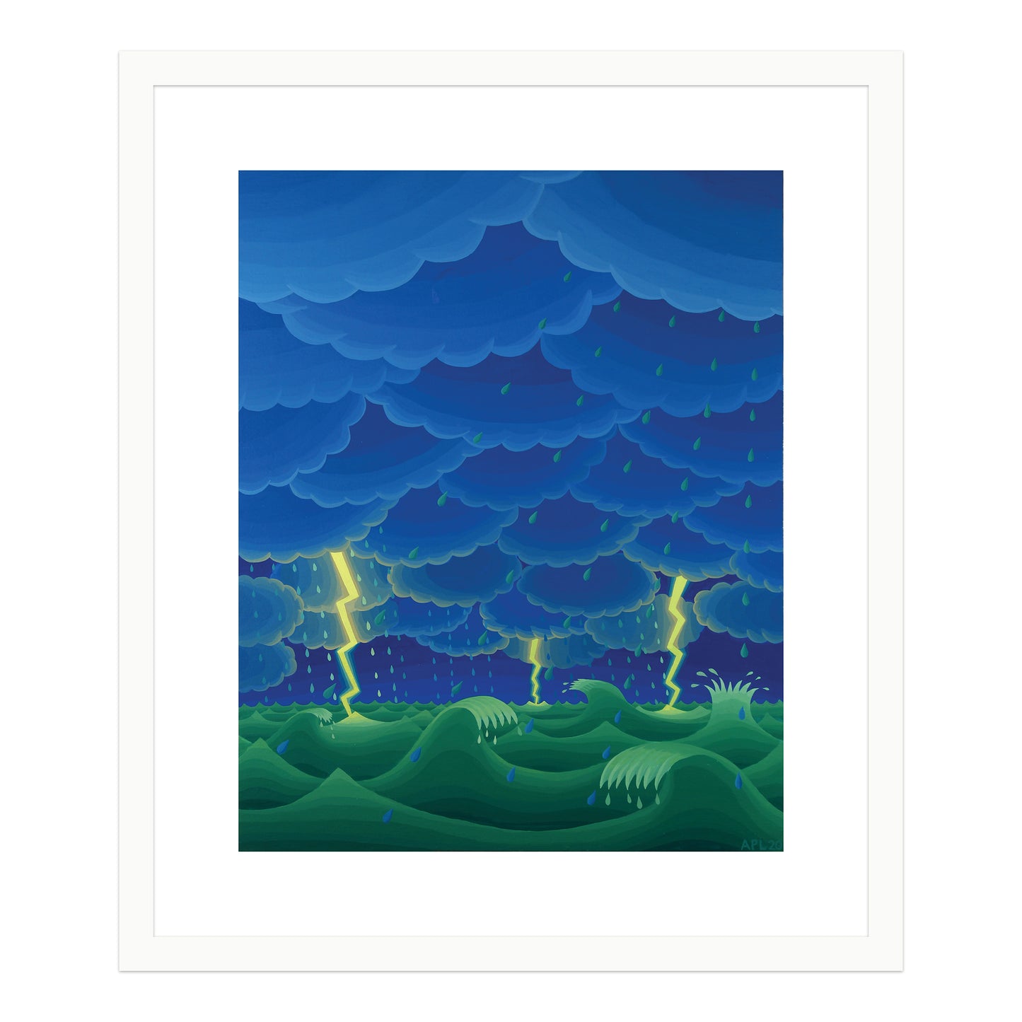 Seascape with Lightning