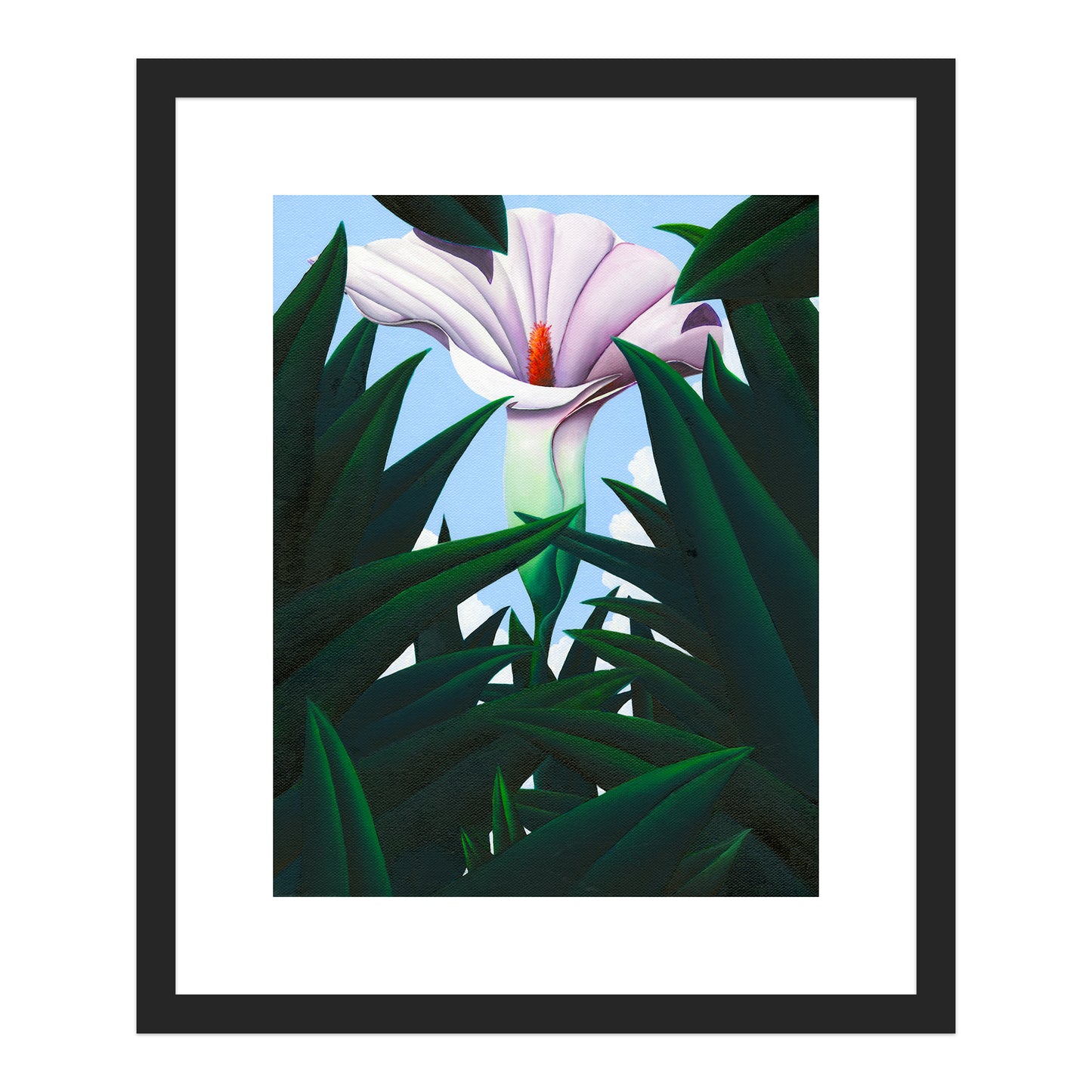 Single flower alone in the grass