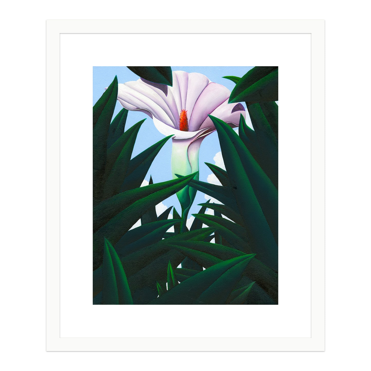 Single flower alone in the grass