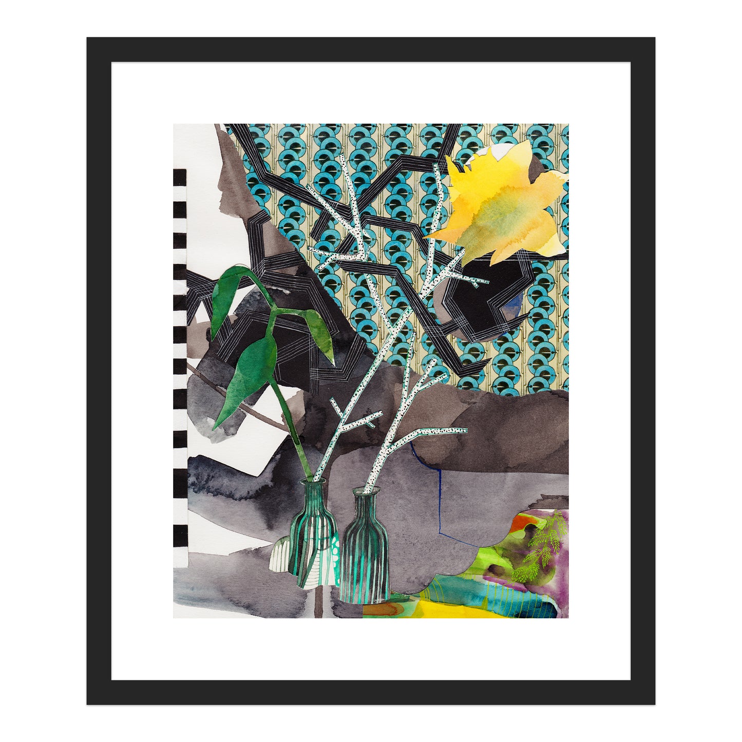 Untitled (arrangement with wallpaper)